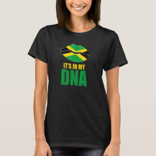 Camiseta Orgulho Jamaicano Liberdade Está No Meu Dna Bandei
