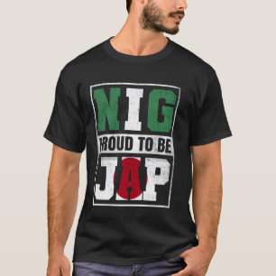 Camiseta Orgulho japonês Mistura Japão e Nigéria Heri