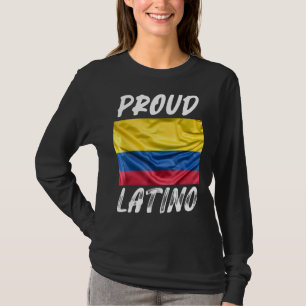 Camiseta Orgulho Latino Herança Hispânica Mês Bandeira Colu