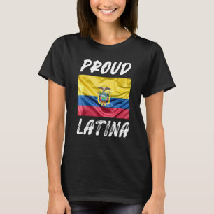 Camiseta Orgulho latino Herança hispânica Mês bandeira equa