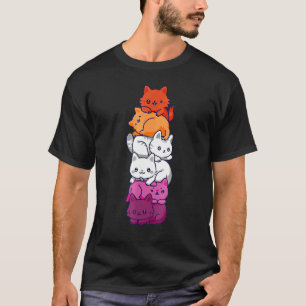 Camiseta Orgulho Lésbico Gato Lgbt Bandeira Gay Fofa Dela E