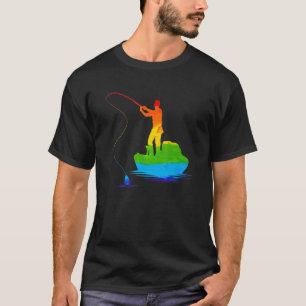 Camiseta Orgulho Lésbico Gay Lgbt Lgbtq Pesca Bandeira Lgbt