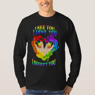 Camiseta Orgulho Lgbbt Vejo Você Eu Te Amo Eu Te Aceito Rai
