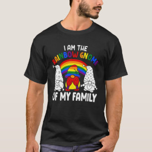Camiseta Orgulho LGBT Arco-Íris Eu sou o Gnomo Arco-Íris do