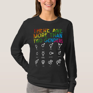 Camiseta Orgulho Lgbt Arco-Íris Há Mais De Dois Sexos