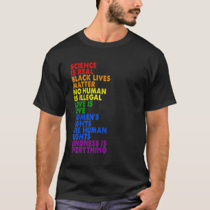 Camiseta Orgulho LGBT Ciência É Real BLM O Amor É Amor Gays