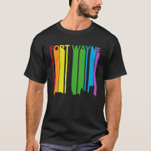 Camiseta Orgulho LGBT de Fort Wayne Skyline