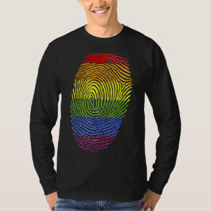 Camiseta Orgulho Lgbt De Impressão Digital De Sinalizador L