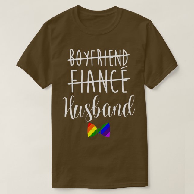 Camiseta Orgulho Lgbt Despedida de Solteiro Gay Namorado No (Frente do Design)