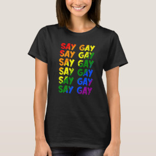 Camiseta Orgulho Lgbt Diga Gay Rainbow Diga Trans Proud Lgb