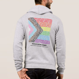 Camiseta Orgulho LGBT Diversidade Nuvem de Palavras Arco-ír