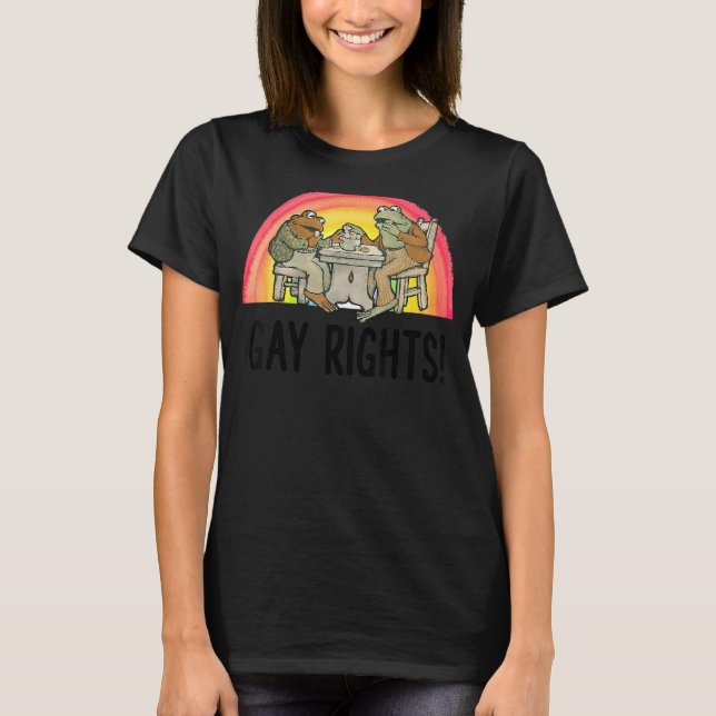 Camiseta Orgulho LGBT dos Direitos Gays do sapo (Frente)