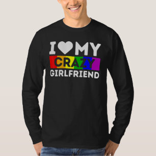 Camiseta Orgulho Lgbt Eu Amo Meu Namorada Raiva-Arco-Íris L