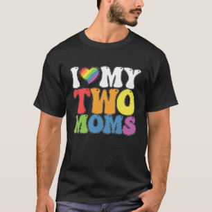 Camiseta Orgulho LGBT Eu Amo Minhas Duas Mães Gays Lésbicas