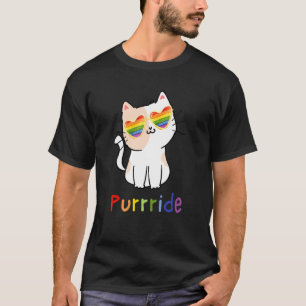 Camiseta Orgulho Lgbt Gato Purride Arco-íris Flor