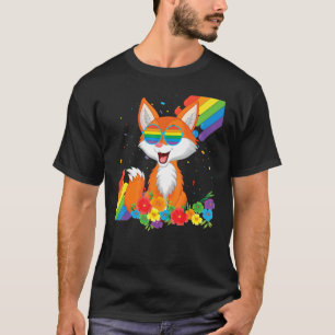 Camiseta Orgulho Lgbt Gay Fox Prim Flag Rainbow Lgbtq Lesbi