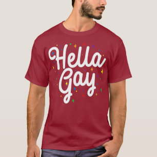 Camiseta Orgulho LGBT Hella Gay Rainbow
