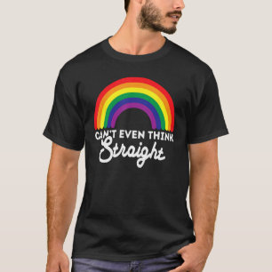 Camiseta Orgulho LGBT Não consegue nem pensar direito Arco-