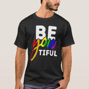 Camiseta Orgulho LGBT Sê Bela Gay Bela Arco-Íris Les