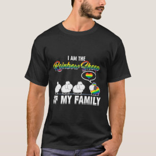 Camiseta Orgulho LGBT Sou A Ovelha Arco-Íris Da Minha Famíl