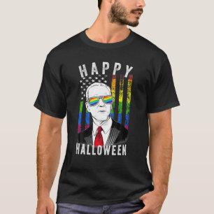 Camiseta Orgulho LGBTQ Biden Feliz Halloween Para Orgulho L