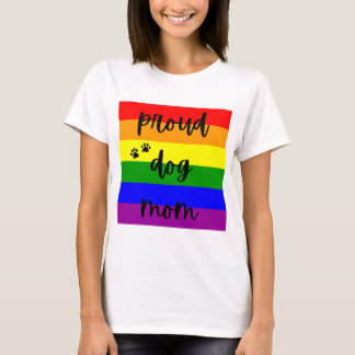 Camiseta Orgulho LGBTQ Cachorro Mãe Orgulho Arco-Íris Bande