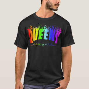 Camiseta Orgulho LGBTQ de Queens Flaming Paródia Trasher Ma