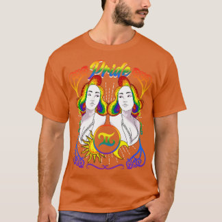 Camiseta Orgulho LGBTQ do Zodiac Gemini