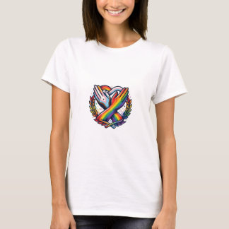 Camiseta Orgulho LGBTQ e Gráfico de Mãos de Unidade Neurodi