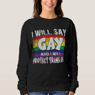 Camiseta Orgulho Lgbtq Eu Vou Dizer Gay E Vou Proteger O Tr
