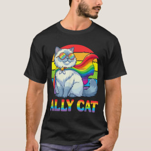 Camiseta Orgulho LGBTQ Gato Super-herói British Longhair Al
