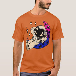 Camiseta Orgulho LGBTQ Legal do Astronauta Biseal Moon Bi