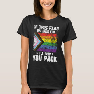 Camiseta Orgulho LGBTQ legal Se este sinalizador te ofende,