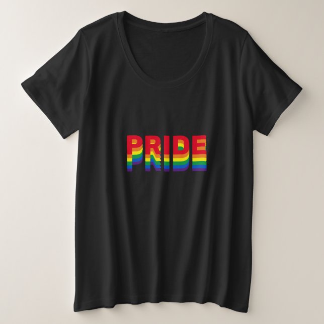 Camiseta Orgulho lgbtq lgbtq gay arco-íris preto (Frente do Design)