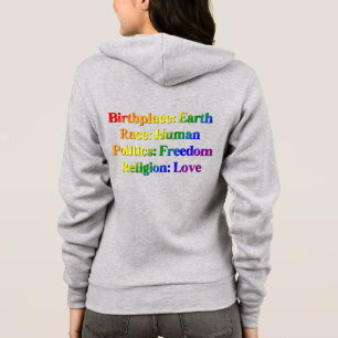 Camiseta Orgulho LGBTQ++ - Local de nascimento: Terra. Raça