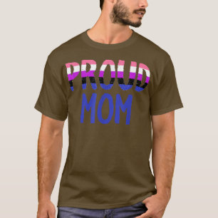 Camiseta Orgulho LGBTQ Mês Genderfluido Orgulho Mãe Direito