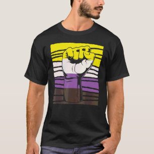 Camiseta Orgulho Lgbtq Mês Não-Binário Primeiro Orgulho Dir