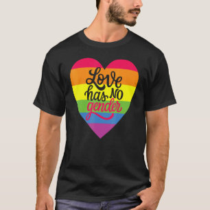 Camiseta Orgulho Lgbtq Não Gênero Desfile Gráfico do Coraçã