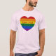 Camiseta Orgulho LGBTQ Sinalizador de Coração Arco Arco-Íri (Frente)