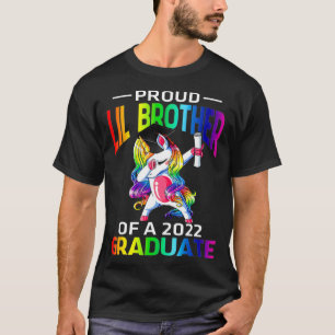 Camiseta Orgulho Lil Irmão De Um Formando Unicorn Dabbi De 