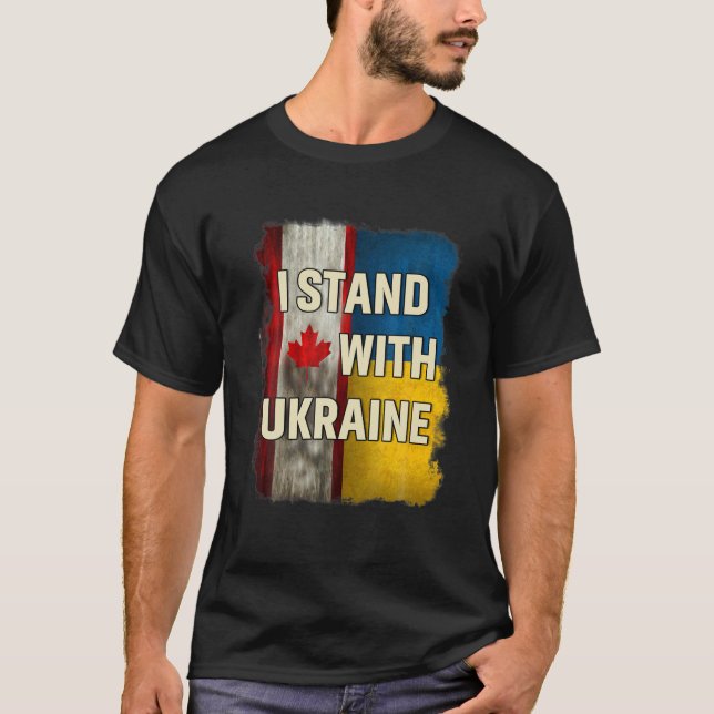 Camiseta Orgulho Lover do Suporte de Bandeira do Canadá na  (Frente)