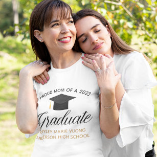 Camiseta Orgulho Mãe Graduação Nome de Classe Escolar Perso