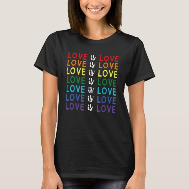 Camiseta Orgulho Marcha Arco-Íris Igualdade Amor É Amor (Frente)