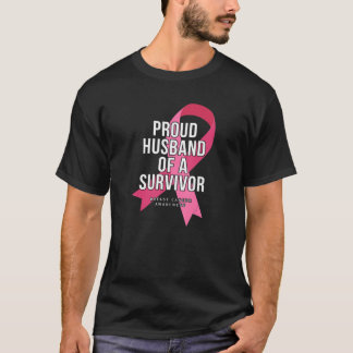 Camiseta Orgulho Marido de um Sobrevivente Cancer Awarenes