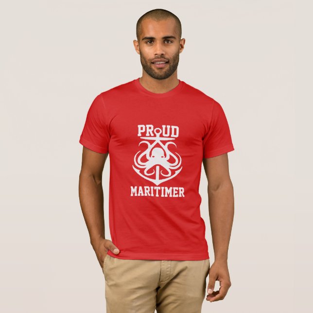 Camiseta Orgulho Maritimer ancora polvo Lighthouse (Frente Completa)