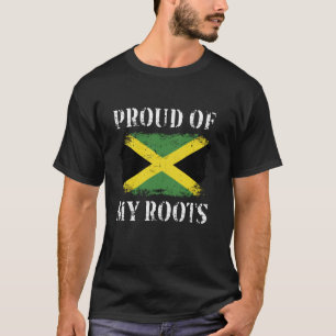 Camiseta Orgulho-me da bandeira jamaicana das raízes