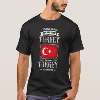 Camiseta Orgulho-me de dizer que venho da Turquia