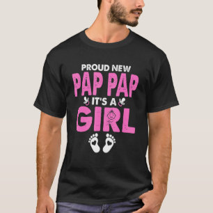 Camiseta Orgulho Mens Nova Vovô É Uma Menina Revelação Do S