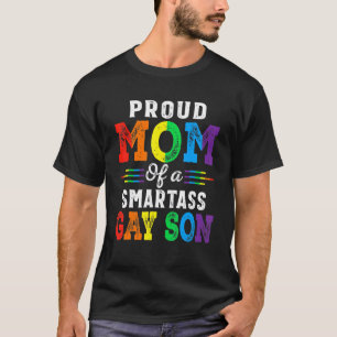 Camiseta Orgulho Mês Mãe De Um Gay De Smartass Son Lgbt M