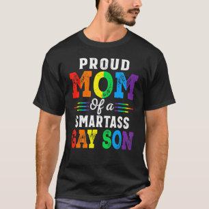Camiseta Orgulho Mês Mãe De Um Gay De Smartass Son Lgbt M